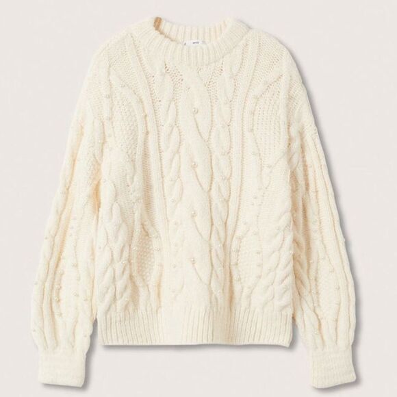 Mango Pearls Knitted Sweater New - Picture 8 of 8